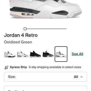 Jordan 4 Retro in White and Dark Green